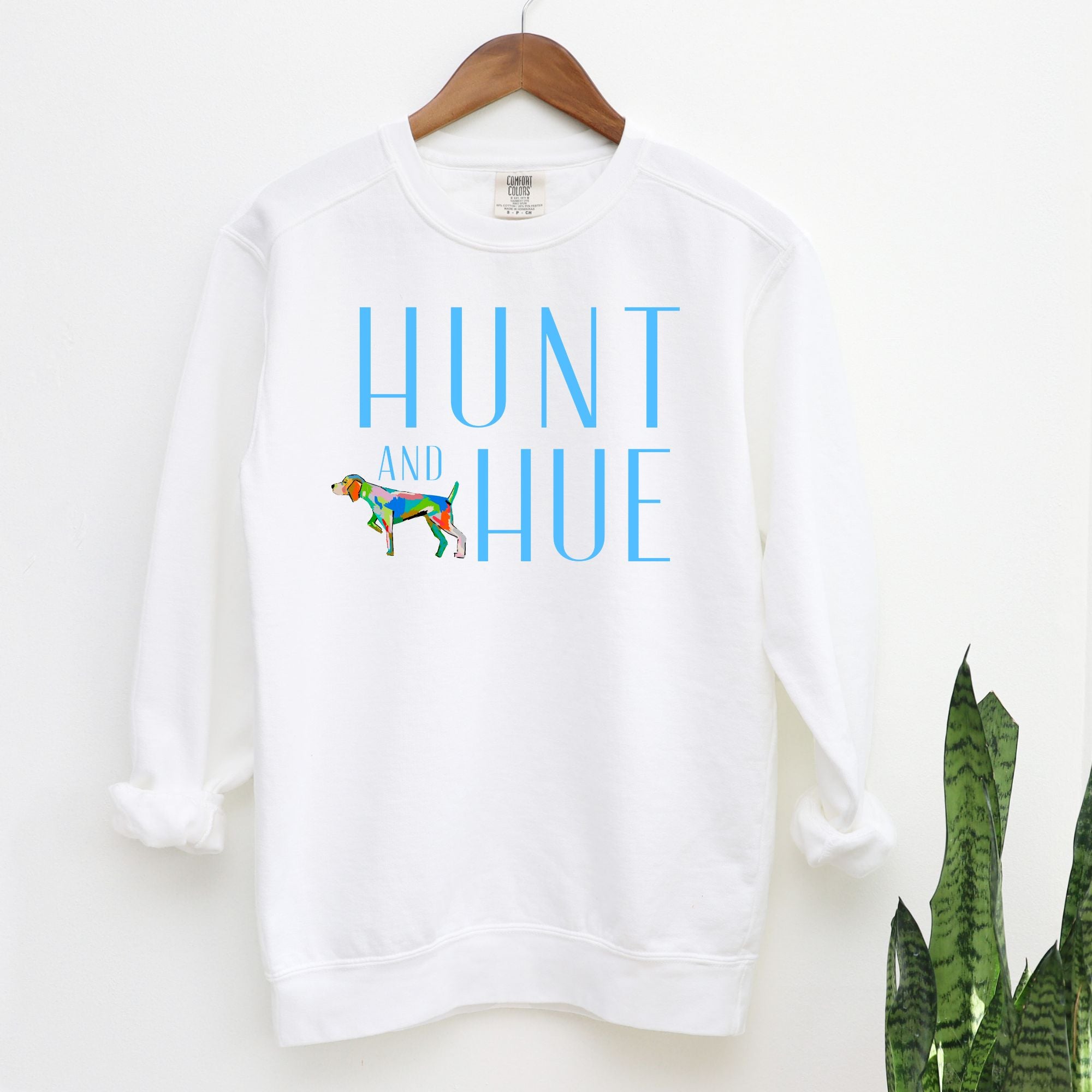 Hunt & Hue Modern Bird Dog Logo Sweatshirt
