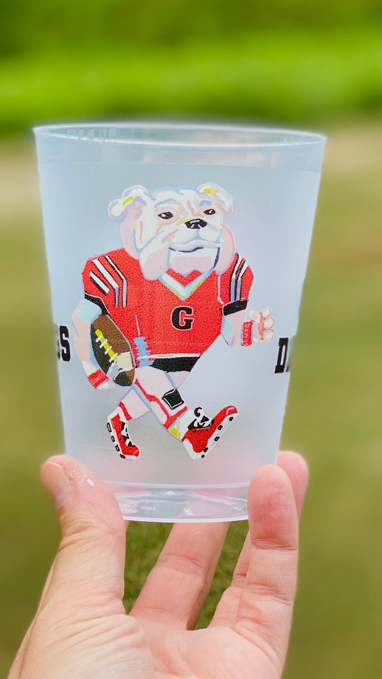 Set of 10  Frosted Bulldogs Cups