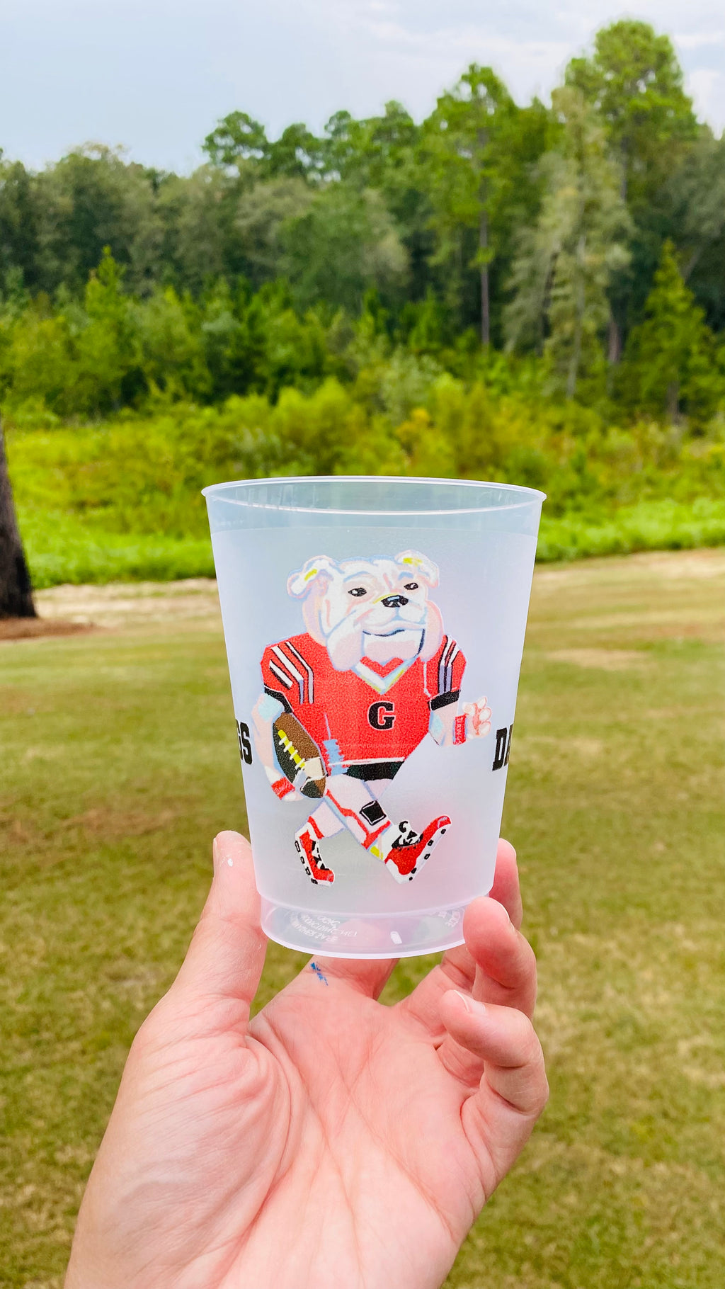 Set of 10  Frosted Bulldogs Cups