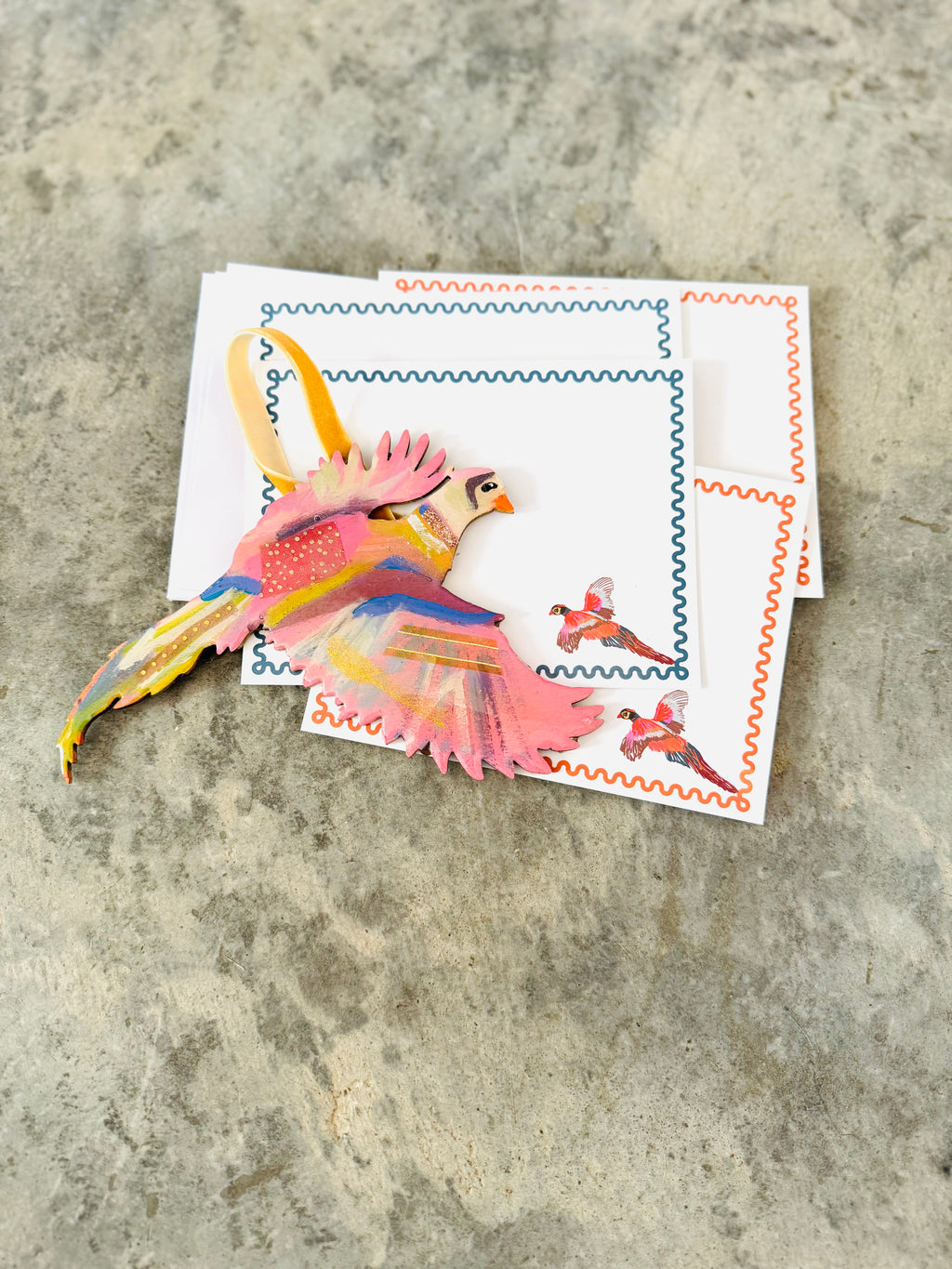 Pheasant Notecard and Ornament Set