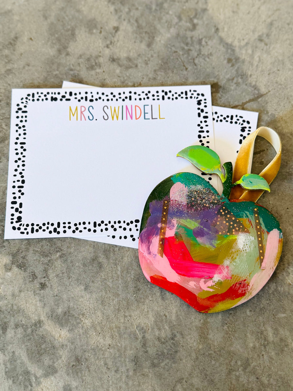 Polka Dot Notecard and Ornament Set