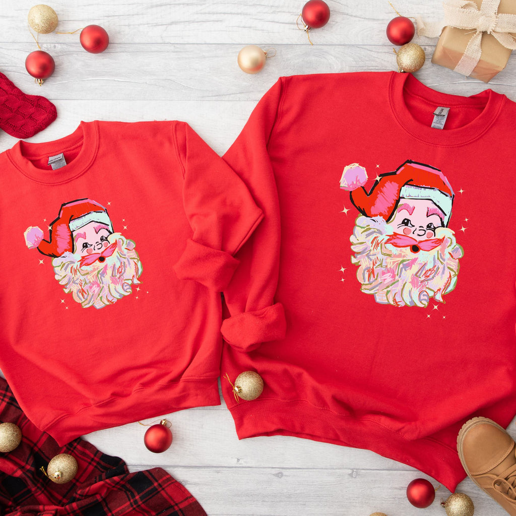 Matching Christmas Sweatshirts Family Christmas Sweaters Santa Claus Sweatshirt Christmas Morning Outfit Christmas Photo Outfit Holiday Party Clothes Christmas Gift