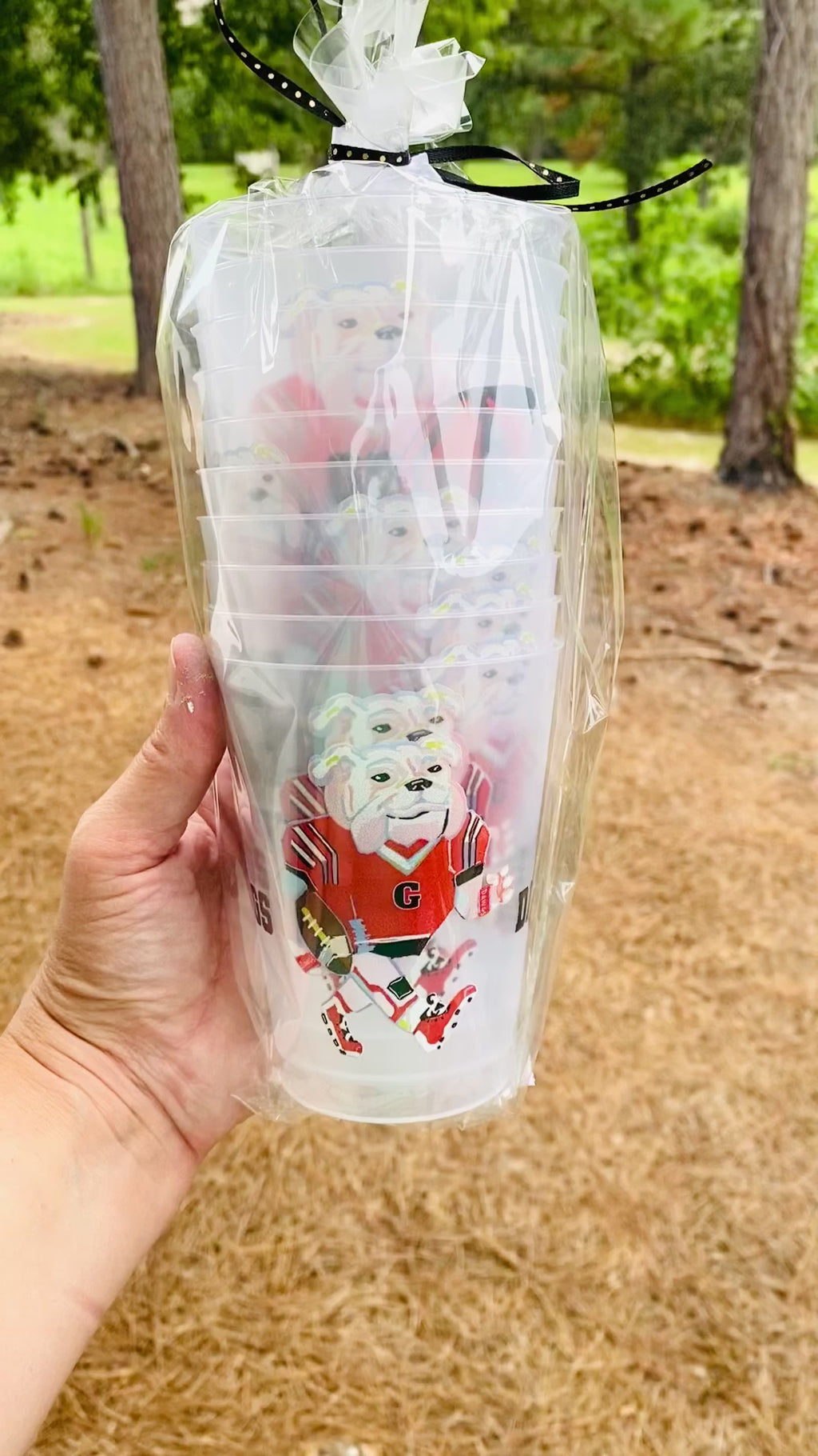 Set of 10  Frosted Bulldogs Cups