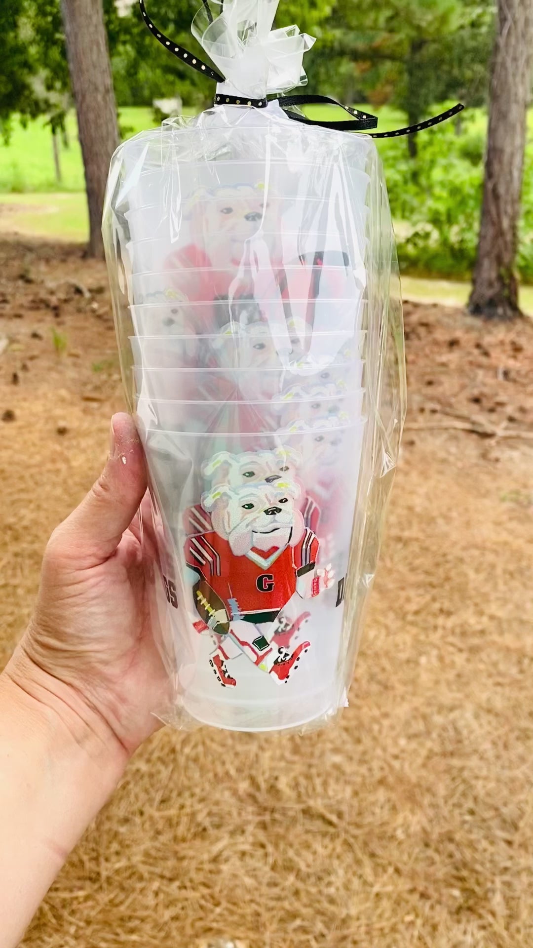 Set of 10  Frosted Bulldogs Cups