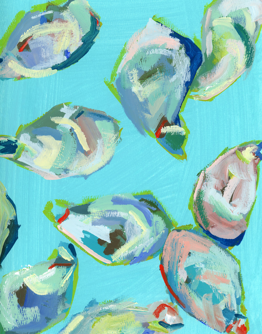 Beach House Wall Decor Coastal Theme Artwork Seaside Style Print Ocean Inspired Design Farmhouse Home Accent Modern Nautical Collection Kitchen Display Art Abstract Shell Pattern Premium Quality Construction Beautiful Room Essential Blue