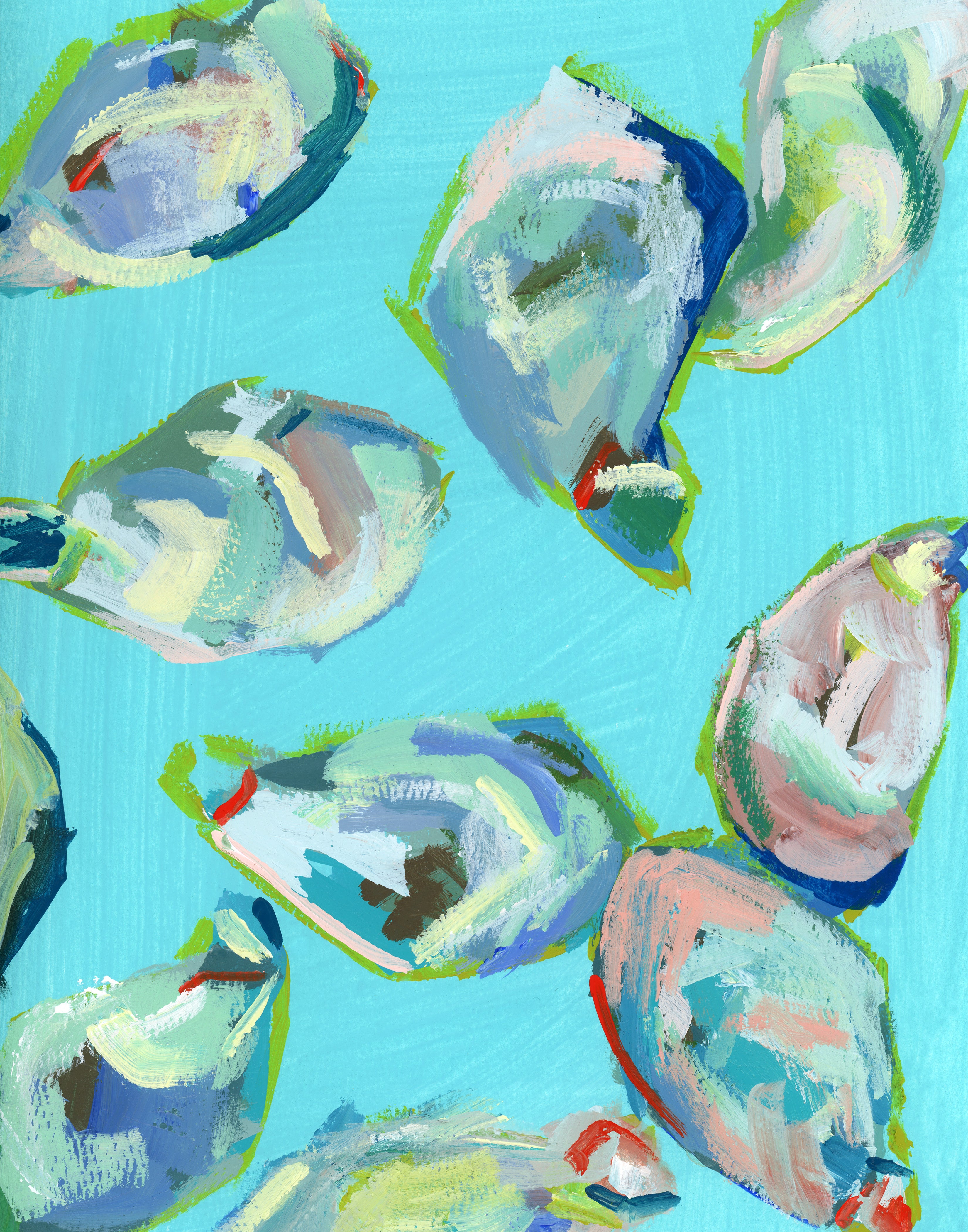 Beach House Wall Decor Coastal Theme Artwork Seaside Style Print Ocean Inspired Design Farmhouse Home Accent Modern Nautical Collection Kitchen Display Art Abstract Shell Pattern Premium Quality Construction Beautiful Room Essential Blue
